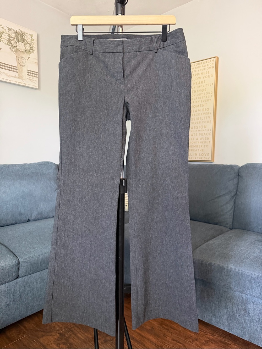 Express Women's Gray Wide Leg Dress Pants